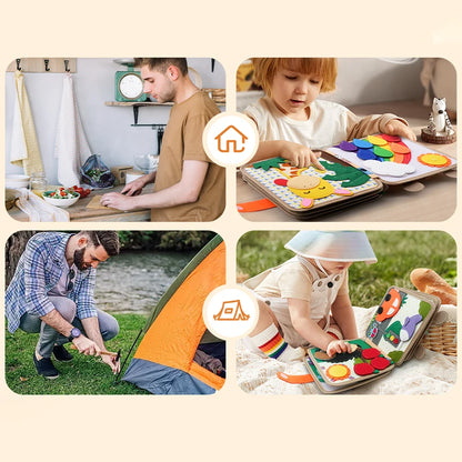 Livre sensoriel éducatif en feutre pour la motricité fine