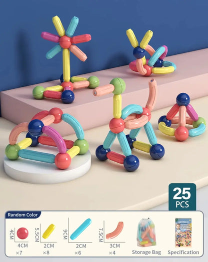 Bâtons magnétiques Montessori – Blocs de construction créatifs