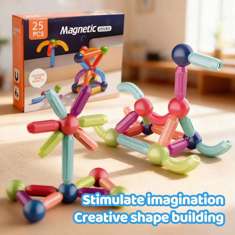 Bâtons magnétiques Montessori – Blocs de construction créatifs