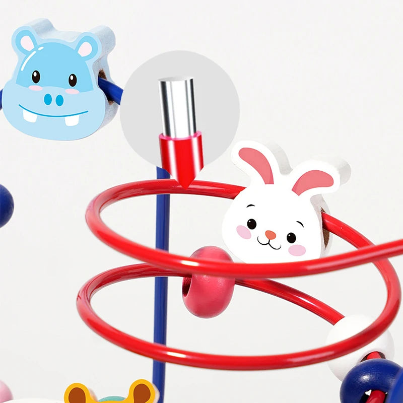 Labyrinthe de perles en bois – Jouet d’éveil Montessori