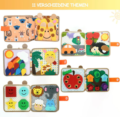 Livre sensoriel éducatif en feutre pour la motricité fine