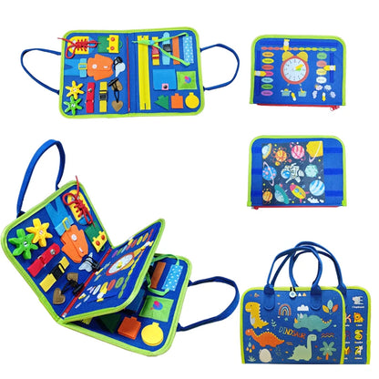 Livre Sensoriel Montessori 25-en-1 – Jouet Éducatif et Motricité Fine