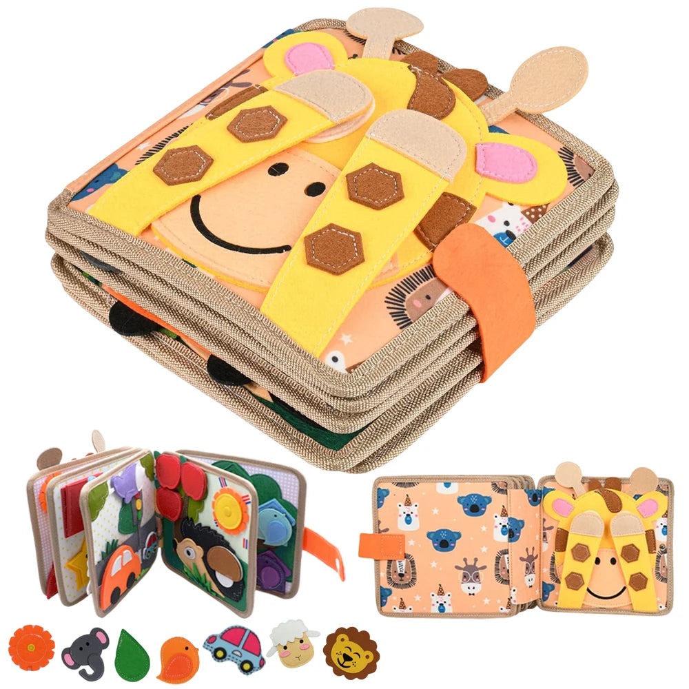 Livre sensoriel éducatif en feutre pour la motricité fine