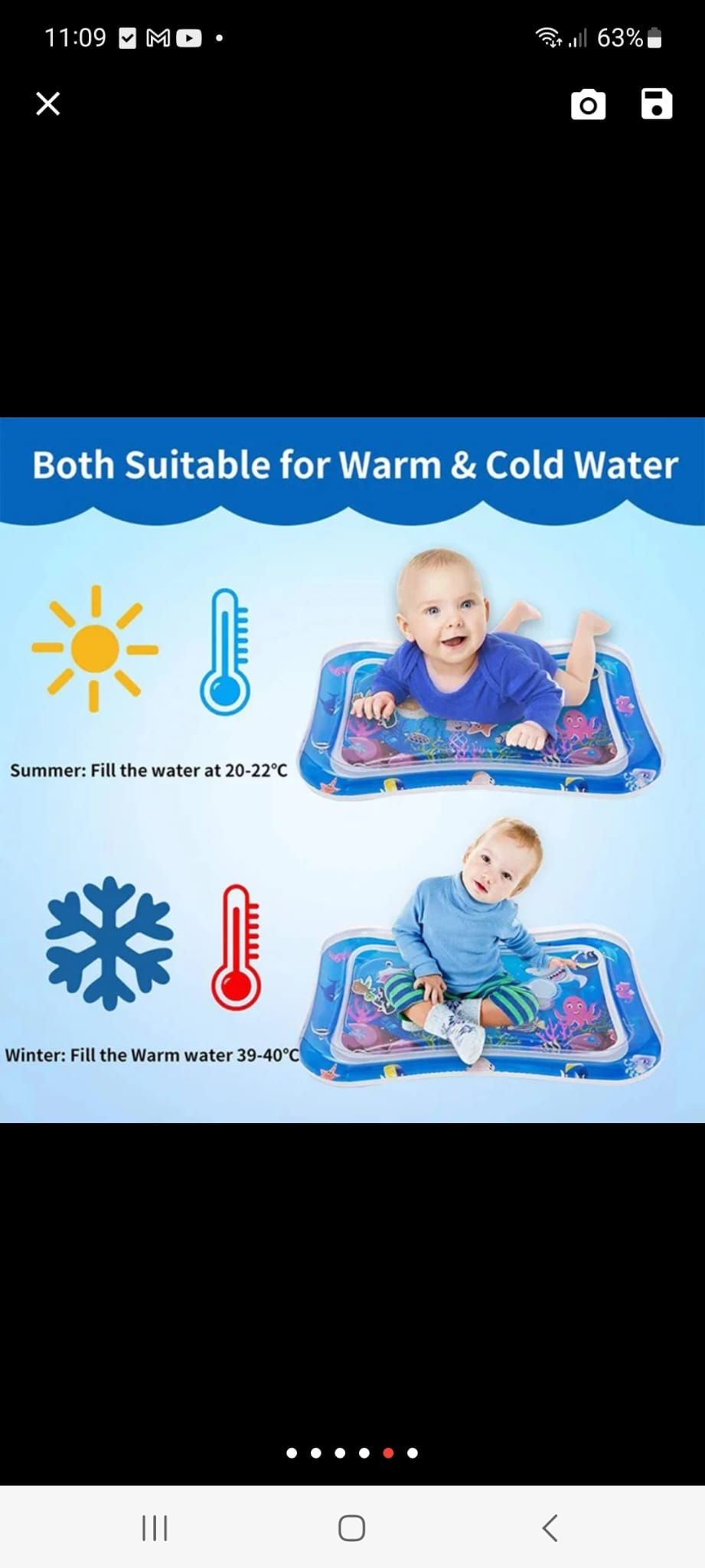 Tapis d’éveil sensoriel aquatique Montessori pour bébé