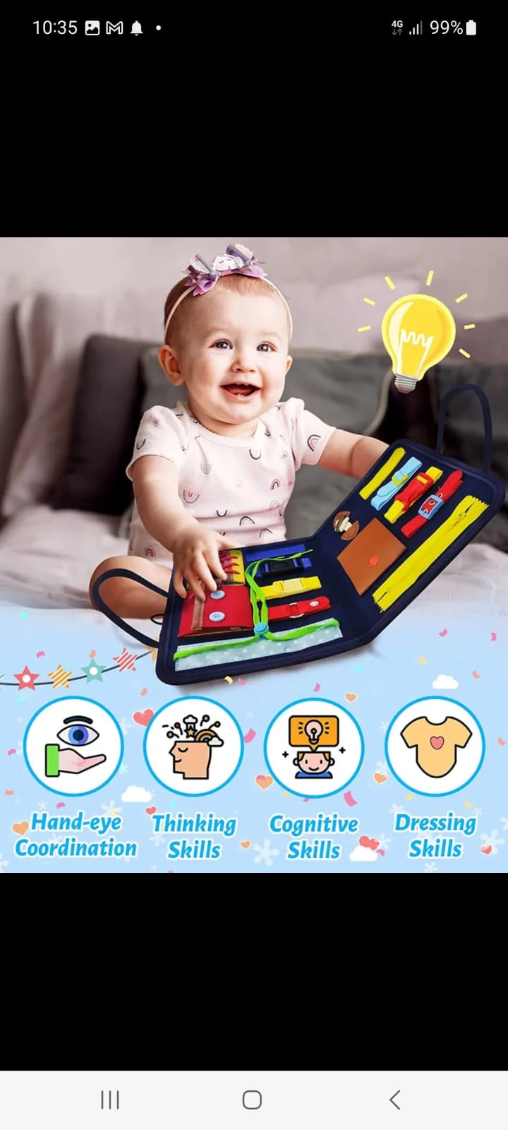 Planche d'activite pliable pour les touts pétits