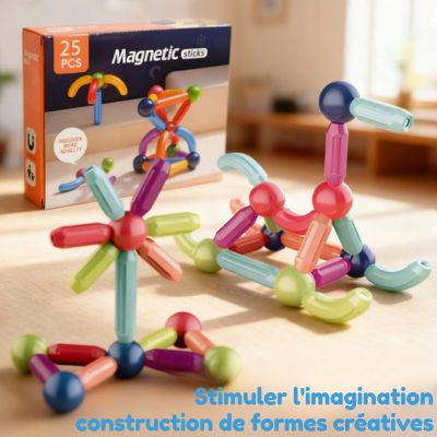 Bâtons magnétiques Montessori – Blocs de construction créatifs