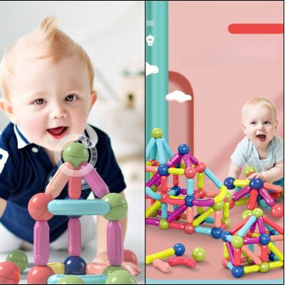 Bâtons magnétiques Montessori – Blocs de construction créatifs