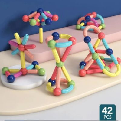 Bâtons magnétiques Montessori – Blocs de construction créatifs