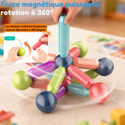 Bâtons magnétiques Montessori – Blocs de construction créatifs