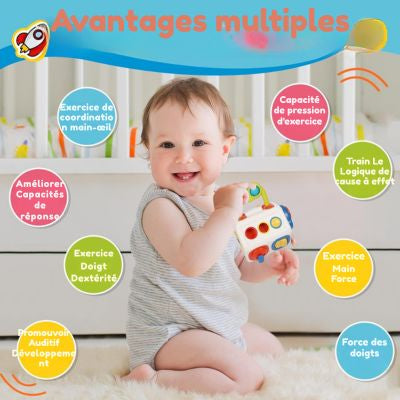 Cube d’Activité Montessori™ 9-en-1 – Busy Cube Sensoriel (1–3 ans)