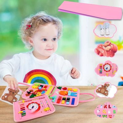 Livre sensoriel Montessori pour bébé, jouet éducatif sans écran développant la motricité fine, la concentration et l’autonomie