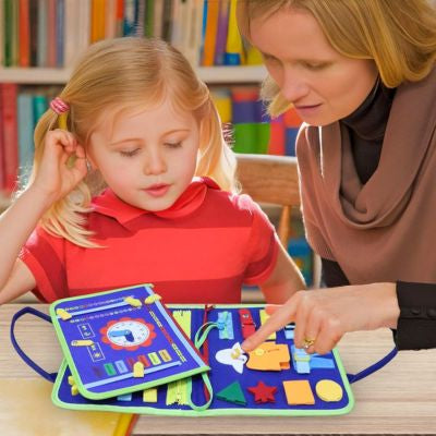 Livre sensoriel Montessori pour enfant, jouet éducatif favorisant la motricité fine, la concentration et l’apprentissage guidé