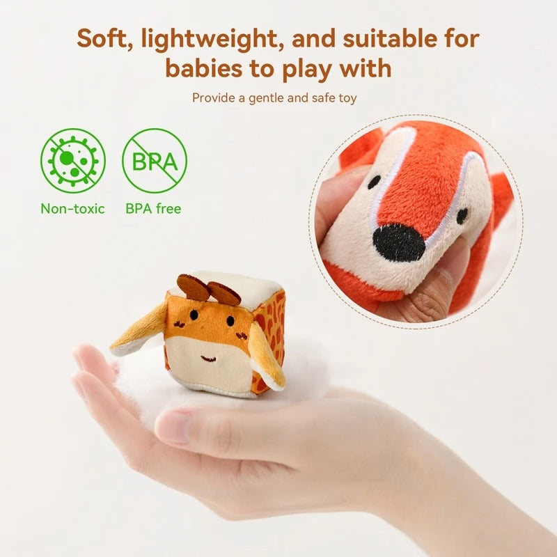 Boîte magique sensorielle Montessori – Jeu d’éveil animal en coton